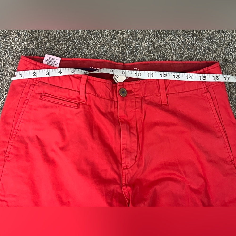 GAP Men's Preppy Slim Classic Orange Red Chinos Casual Pants - Picture 10 of 12